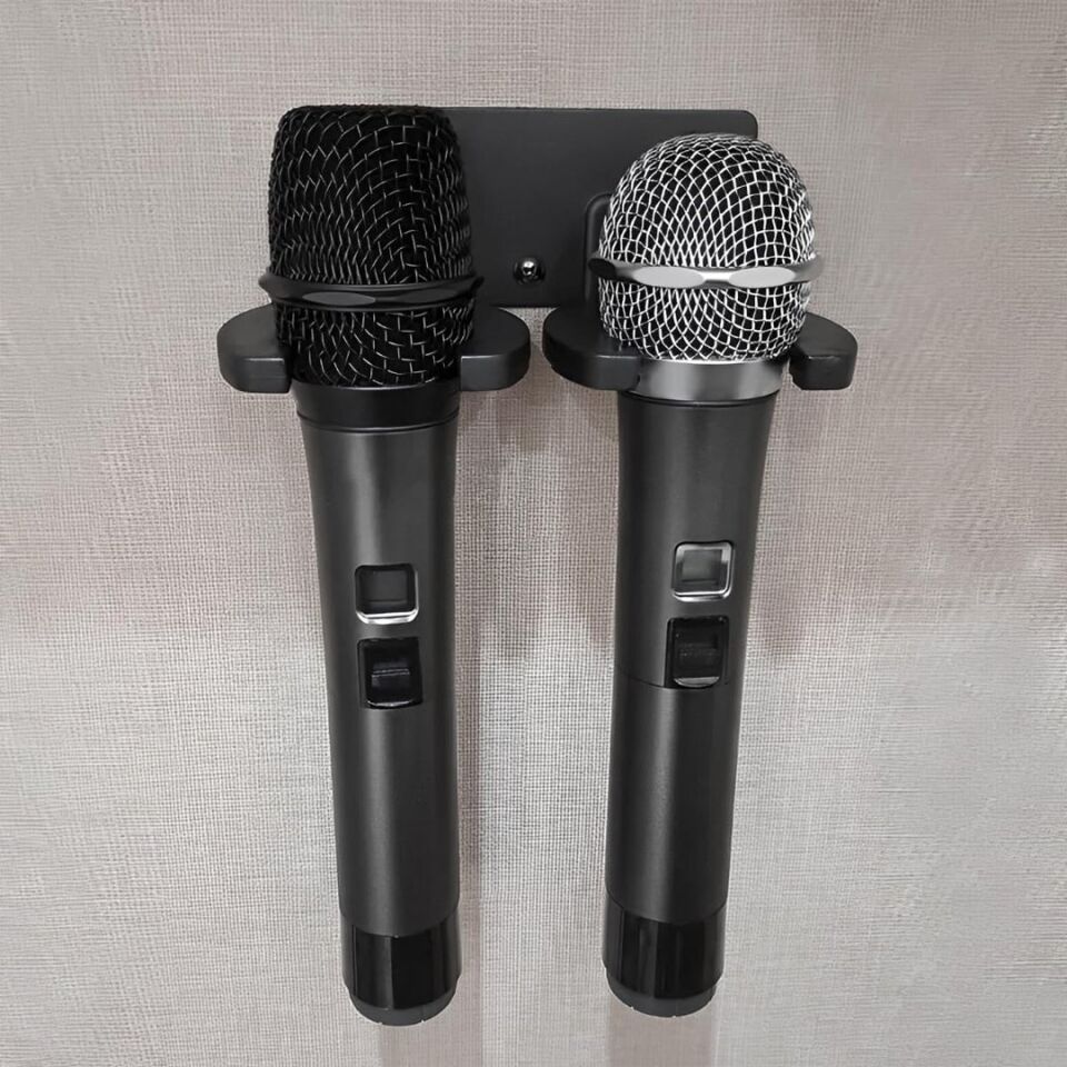 PowerMaster PM-26938 Duvara Monte Çift Mikrofon Tutucu