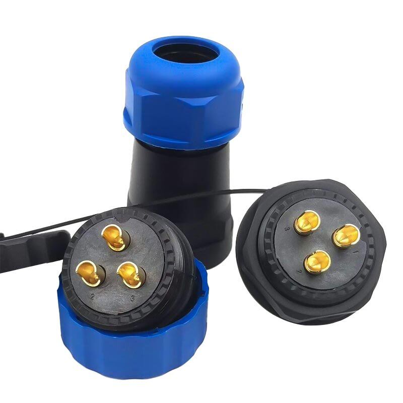 SD28 Su Geçirmez 3 Pin Erkek-Dişi Yuvarlak 28 Mm Konnektör