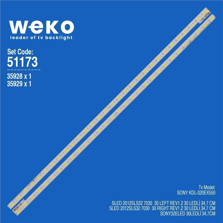 Wkset-6173 35928X1 35929X1 Sled 2012Sls32 7030  30 Left/Rıght Rev1.2 2 Adet Led Bar (30Led)