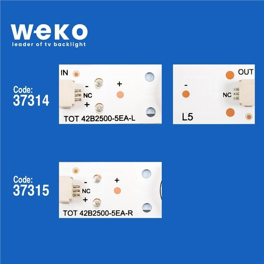 Wkset-6647 37314X6 37315X2 Tot 42B2500 5Ea-L / R 8 Adet Led Bar