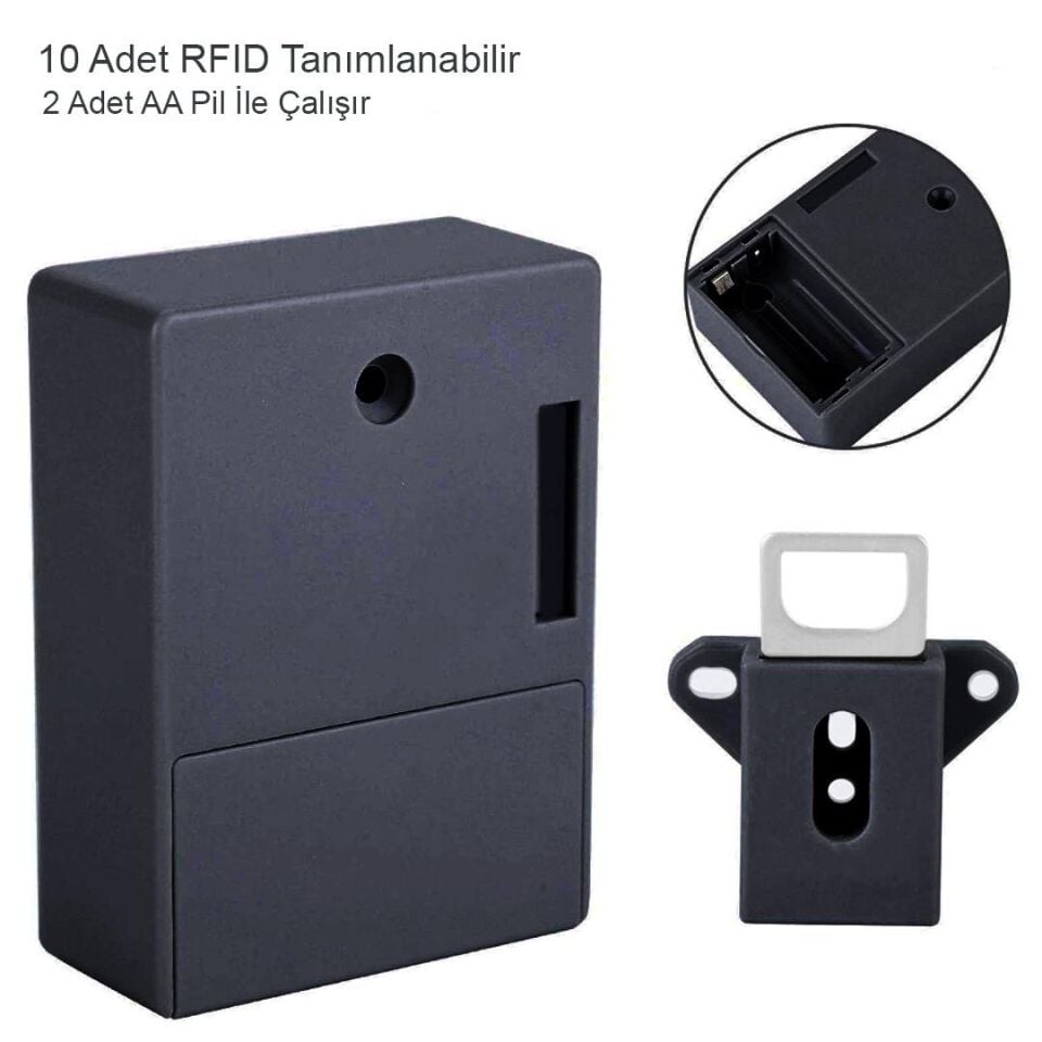 Powermaster Gizli Çekmece Dolap RFID Kapı Güvenlik Kilidi