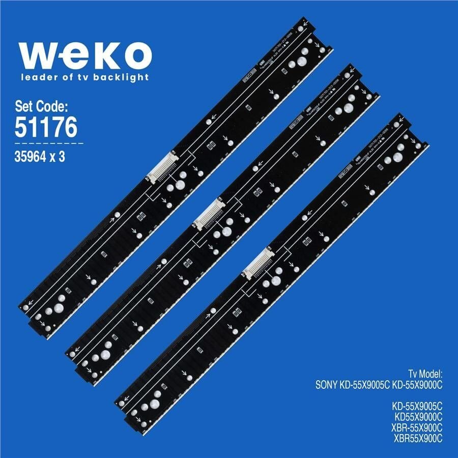 Wkset-6176 35964X3 Nlaw50350 Al2 94V-0 5052901-452-0666 3 Adet Led Bar (72Led)