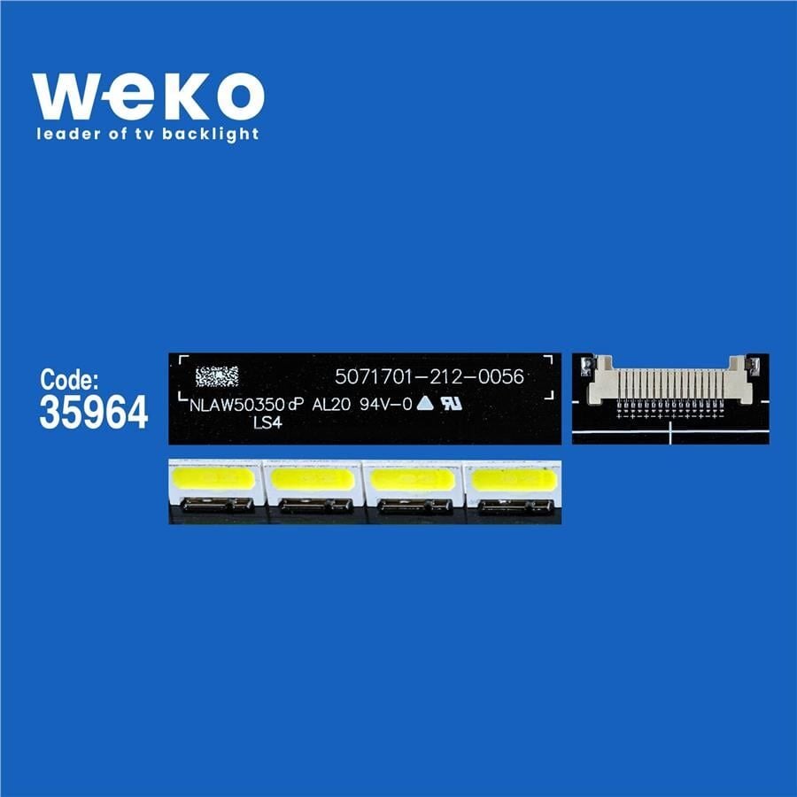 Wkset-6176 35964X3 Nlaw50350 Al2 94V-0 5052901-452-0666 3 Adet Led Bar (72Led)