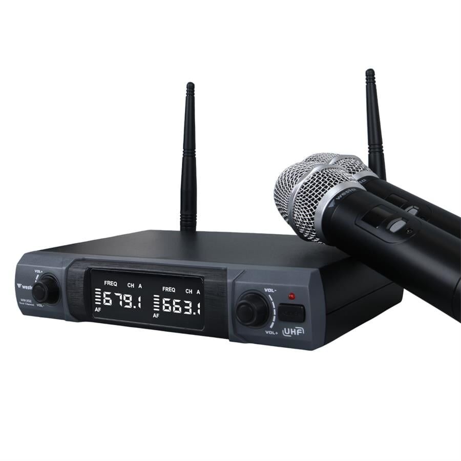 Westa WM-202H 1 Alıcı + 2 El Kablosuz Uhf Mikrofon Seti
