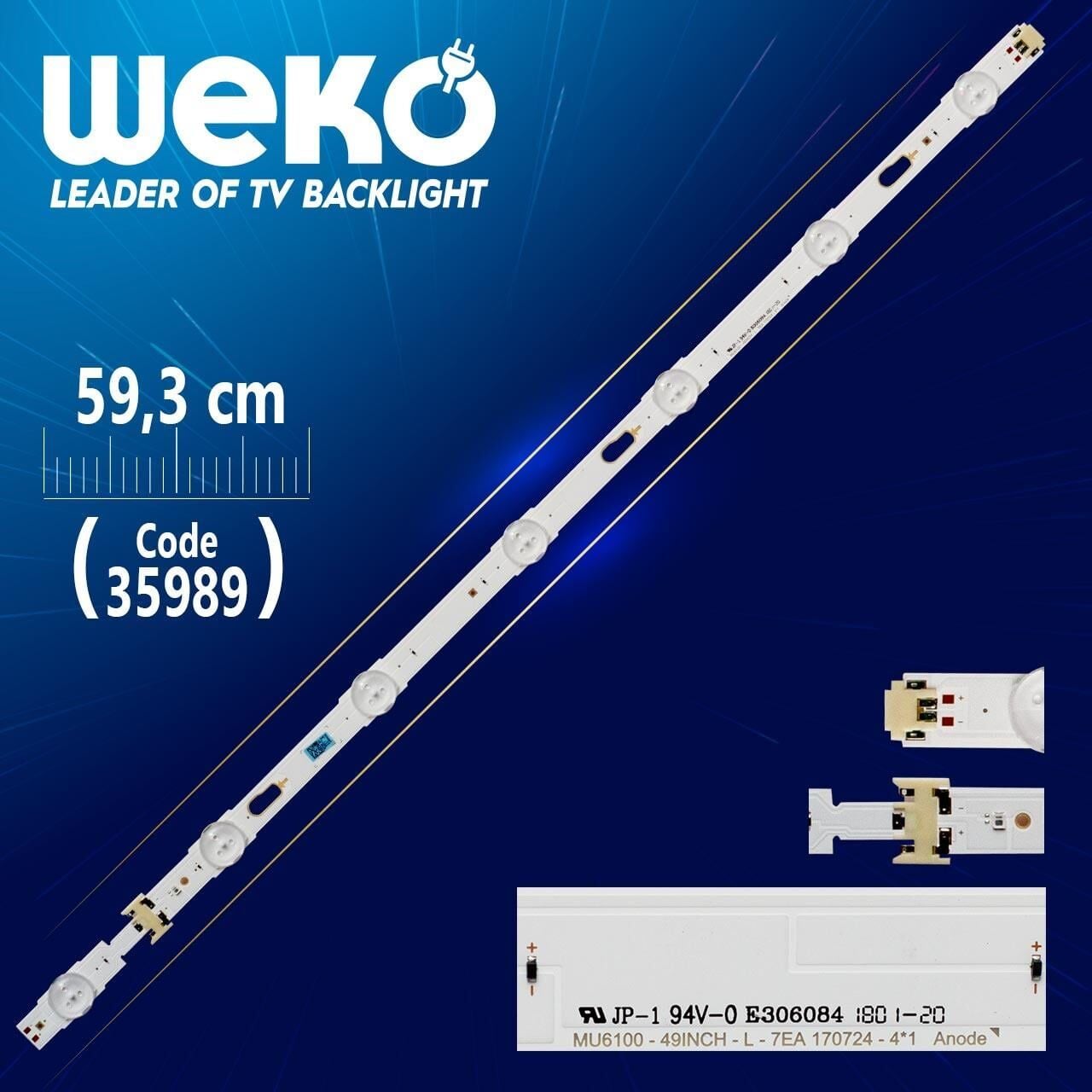 MU6100 49INCH-L-7EA 170724-4*1 ANODE 59.3 Cm Tv Led Bar