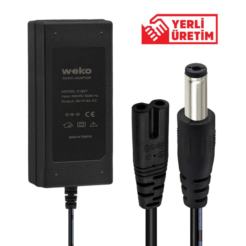 Weko 9 Volt - 5 Amper Masaüstü Adaptör 5.5*2.5 Mm Uçlu