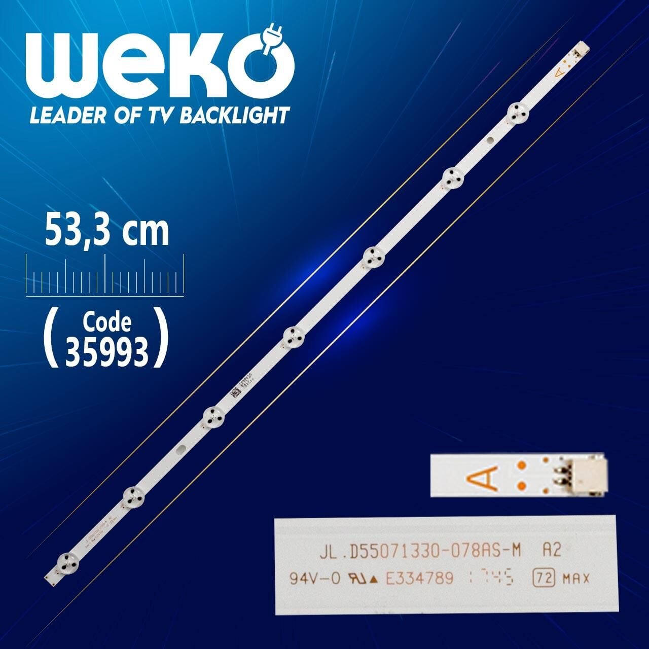 JL.D55071330-078AS-M A2  A TYPE - 7 Ledli - 53.3 CM - Tv Led Bar