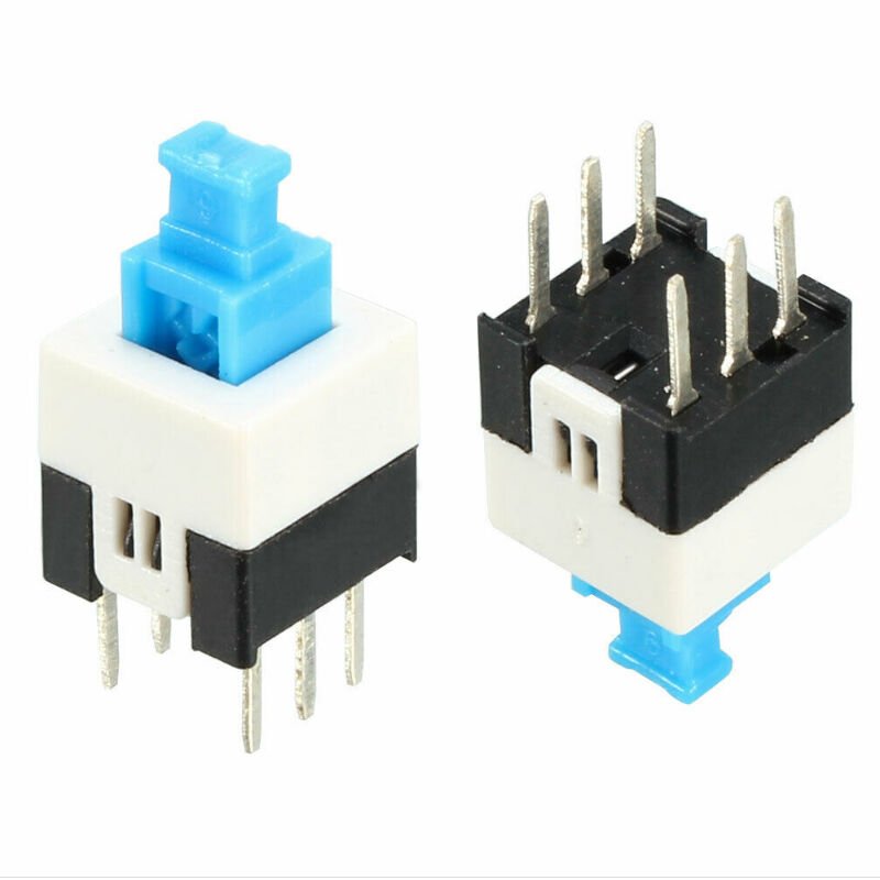 Tactile Push Button On-Off Anahtarlı Switch 7x7 Mm 6 Bacaklı