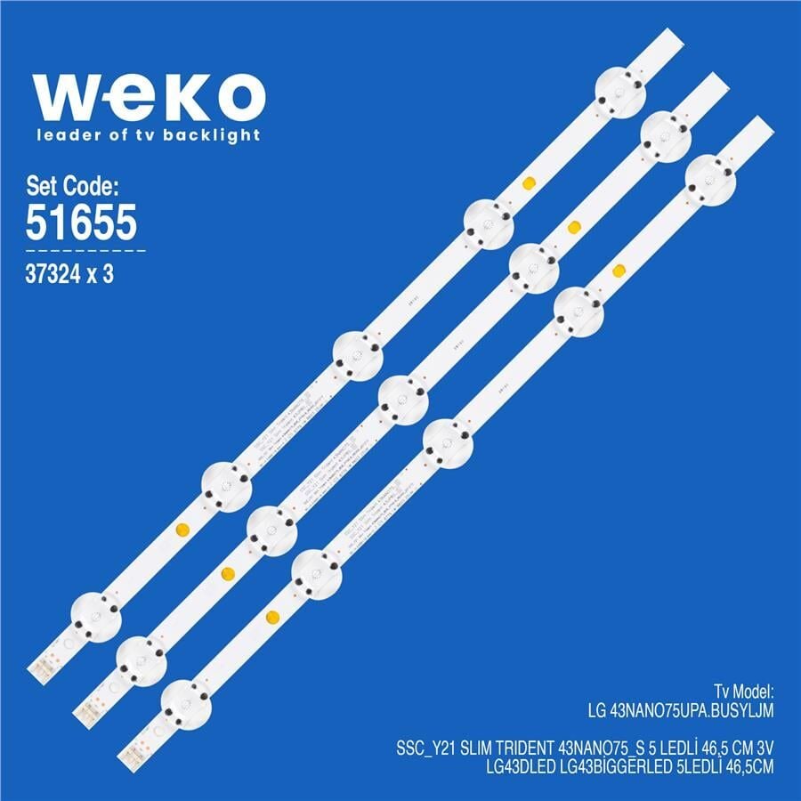 Wkset-6655 37324X3 Ssc_Y21 Slim Trıdent 43Nano75_S 3 Adet Led Bar