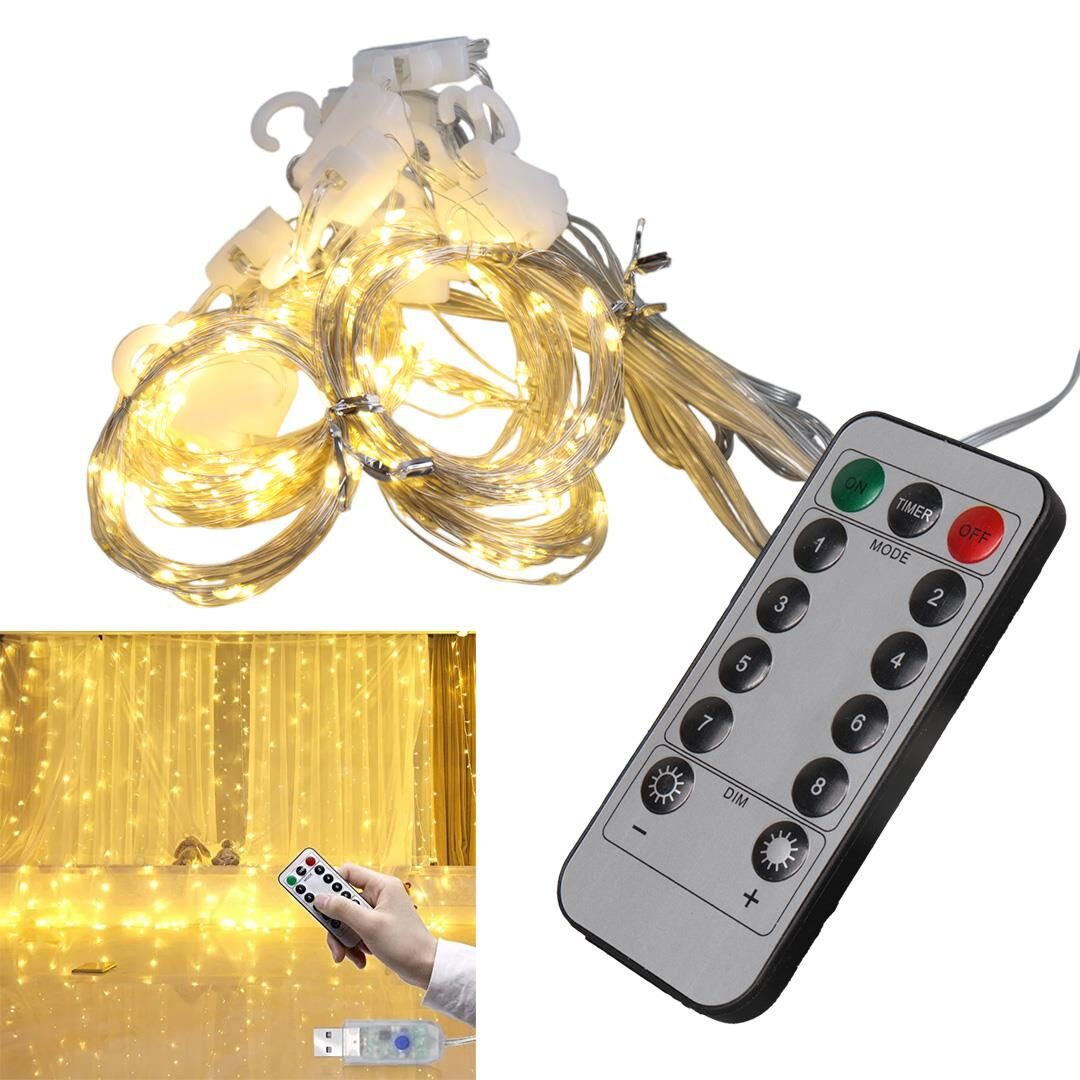 Winnboss EKL-11 300 Günışığı Ledli Peri Motifli 3X3 Perde Dekoratif Aydınlatma