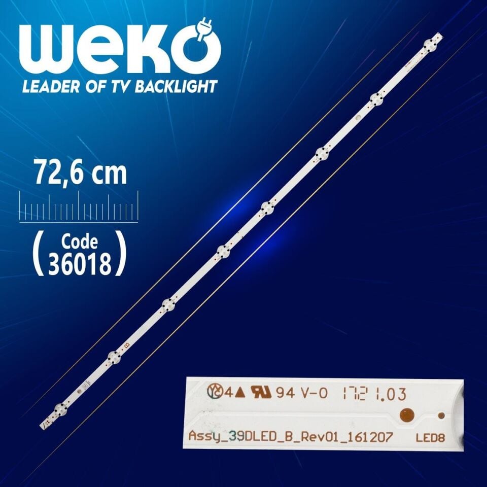 ASSY_39DLED_B_REV01_161207 - 8 LEDLİ 72.6 CM - Tv Led Bar