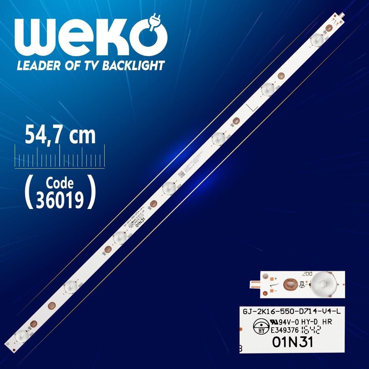 GJ-2K16-550-D714-V4-L  01N3 54.7 Cm Tv Led Bar
