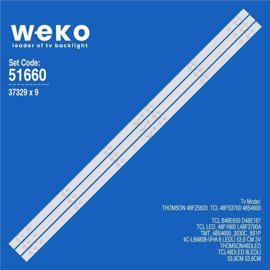 Wkset-6660 37329X9 Tmt_48S4600_3030C_8S1P 4C-Lb4808-Vha 9 Adet Led Bar
