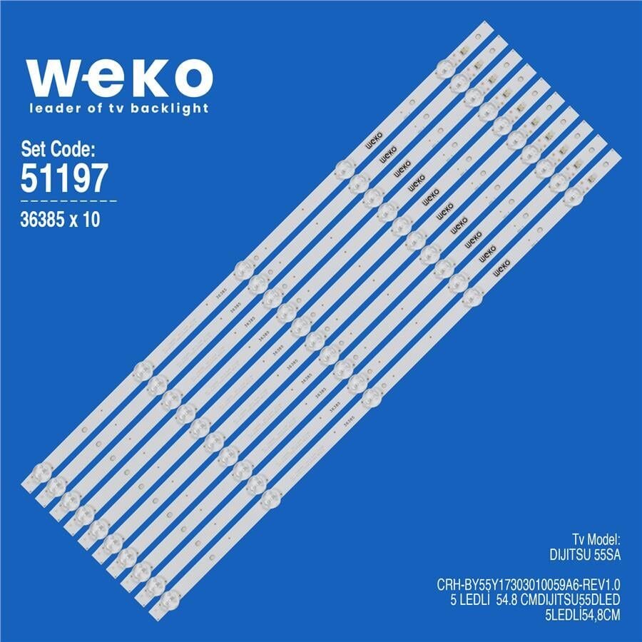 Wkset-6197 36385X10 Crh-By55y17303010059a6-Rev1.0 10 Adet Led Bar
