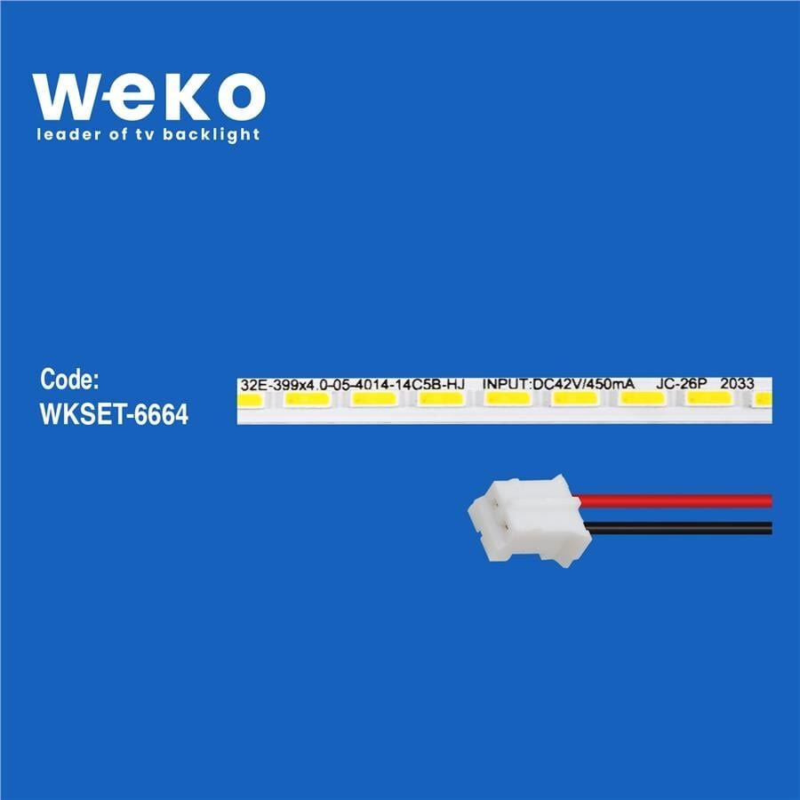 Wkset-6664 Js-Lb-S-Jp32e9/E8-145A20A 70 Ledli 40 Cm 3V 1 Adet Led Bar (70Led)
