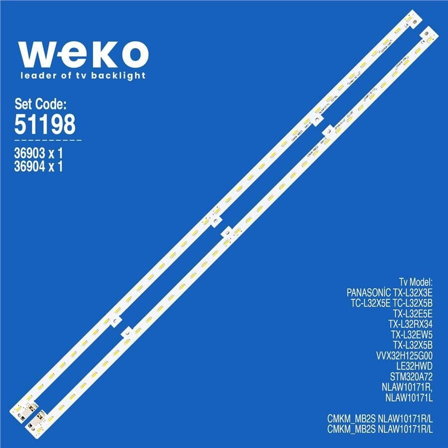 Wkset-6198 36903X1 36904X1 Cmkm-Mb2s  Nlaw10171l/R 2 Adet Led Bar (36Led)