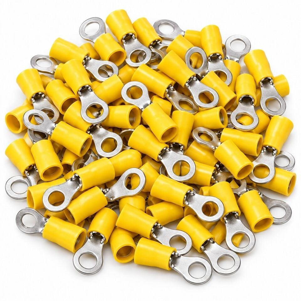 Powermaster PM-39080 4-6Mm2 Kesit 26X8x9mm Soket Sarı İzoleli Kablo Pabucu