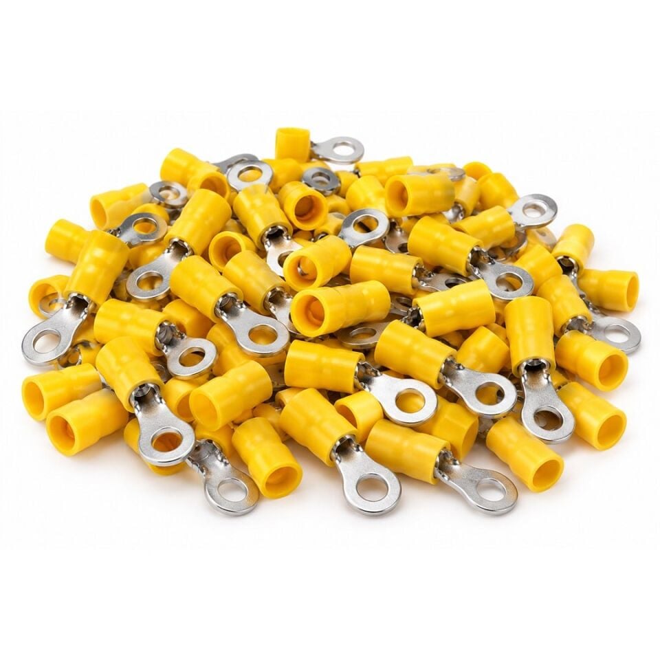 Powermaster PM-39079 4-6Mm2 Kesit 28X12x8mm Soket Sarı İzoleli Kablo Pabucu