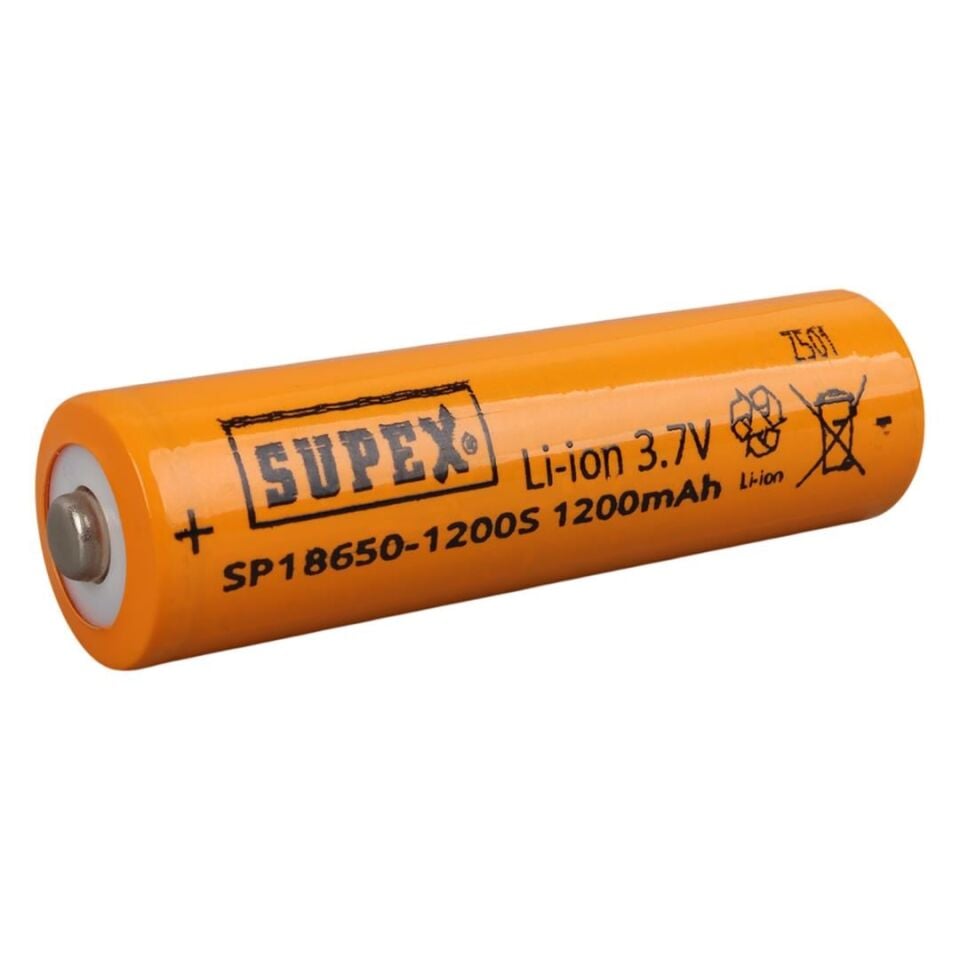 Supex 1865-1200S 3.7 Volt Li-İon 1200 Mah Başlıklı Şarjlı Pil