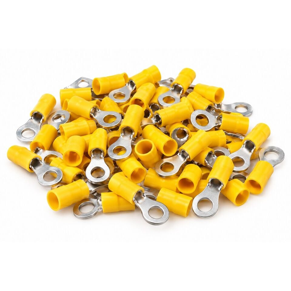 Powermaster PM-39078 4-6Mm2 Kesit 34X15x8mm Soket Sarı İzoleli Kablo Pabucu