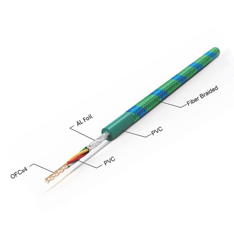 Forx-X X-1122G 2 Rca + 2 Rca Bakır 5 Metre Kablo