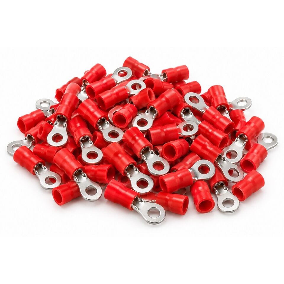 Powermaster PM-39069 0,5-1,5Mm2 Kesit 21X8x6mm Soket Kırmızı İzoleli Kablo Pabucu