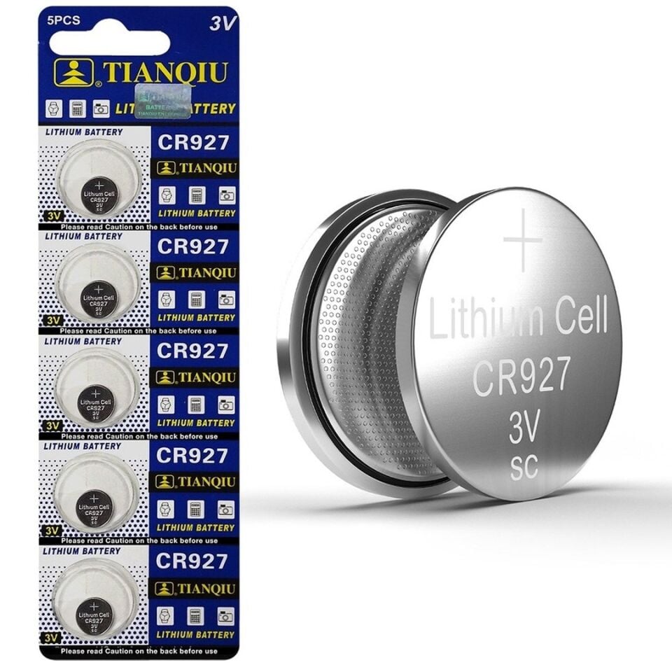 Tianqiu CR927 3V Lityum Düğme Pil 5'Li Paket
