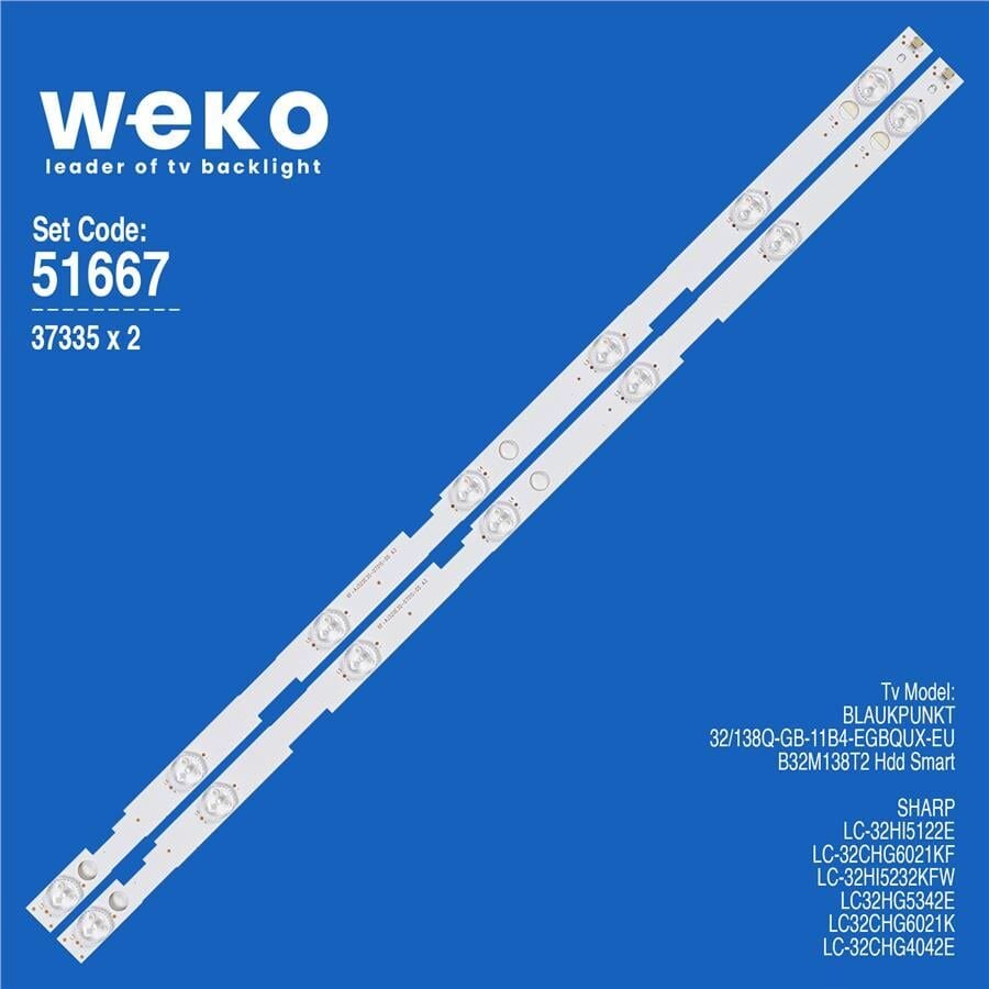 Wkset-6667 37335X2 Rf-Aj320e30-0701S-05 A3 2 Adet Led Bar