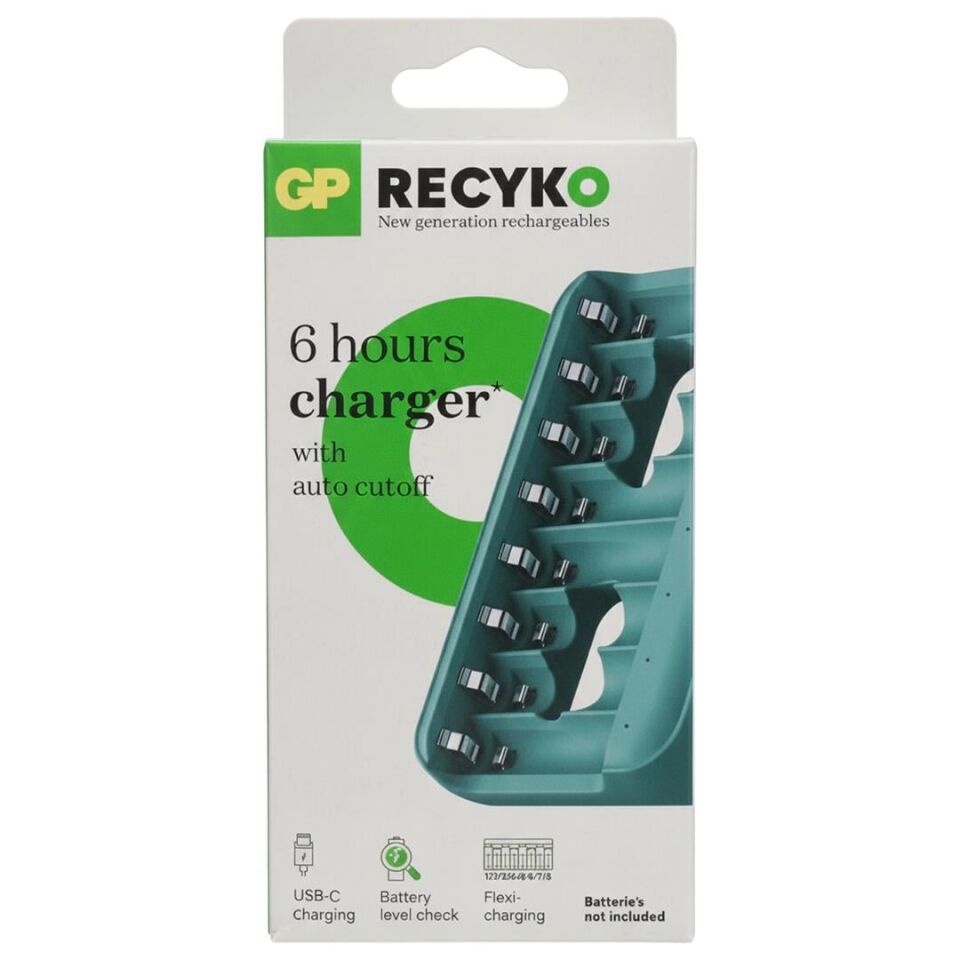 GP Recyko E822 8'Li USB Kalem Pil Şarj Cihazı