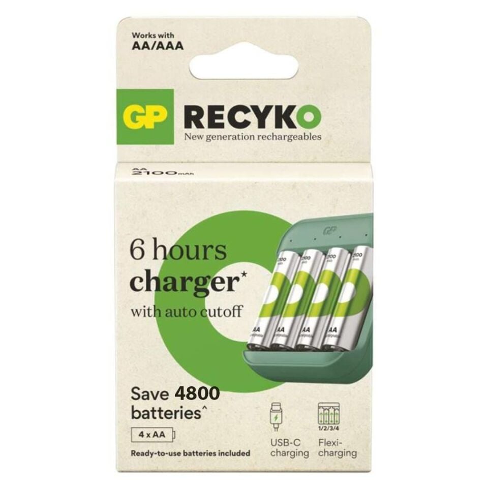 GP Recyko B423 USB Pil Şarj Cihazı Seti
