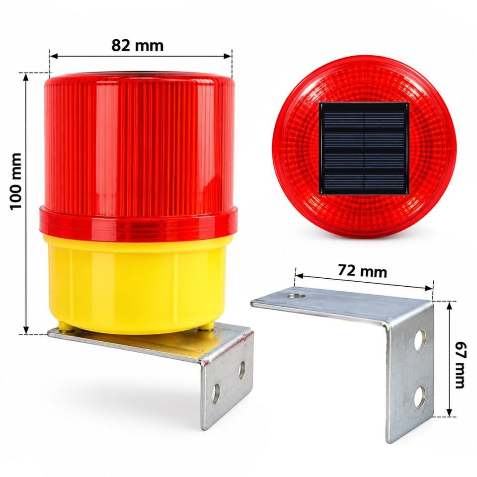 PowerMaster PM-39271 Solar İkaz Lambası L Tipi