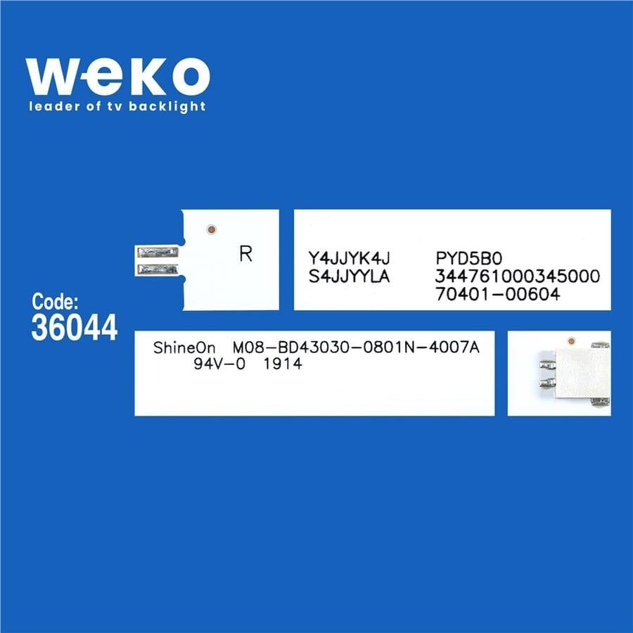 Wkset-6203 36044X3 Shineon 2D04007 Rev.A - S0180 Ylwjyhlw Pyd5b0 3 Adet Led Bar