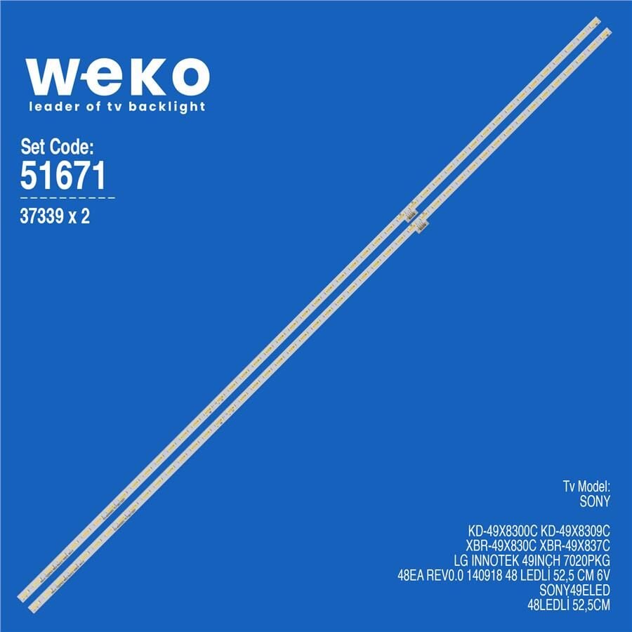 Wkset-6671 37339X2 Lg Innotek 49Inch 7020Pkg 48Ea Rev0.0 140918 2 Adet Led Bar (48Led)