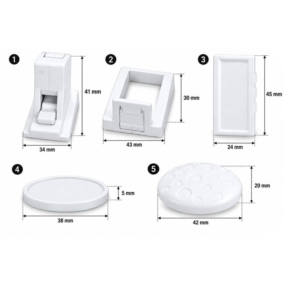 Sunup SN-38125 Mıknatıslı Beyaz Çekmece Dolap Kilidi