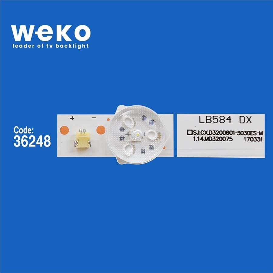 Wkset-6204 36248X2 Sj.Cx.D3200601-3030Hs-M 2 Adet Led Bar (6V6led57,2Cm)