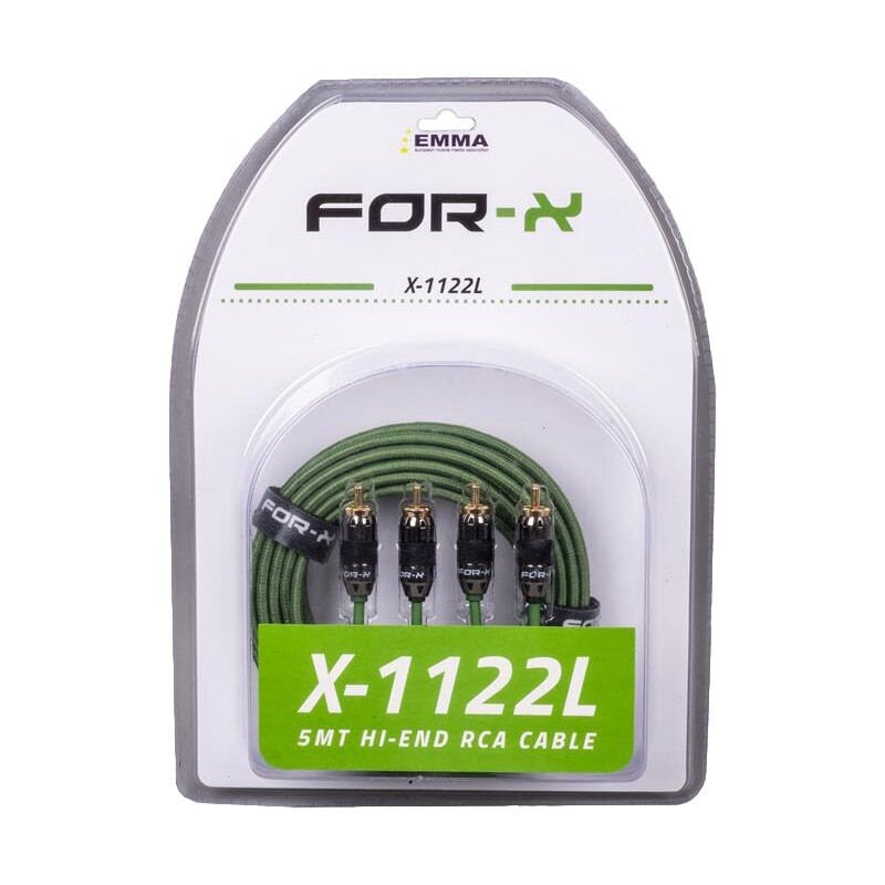 For-X X-1122L 2 Rca + 2 Rca Bakır 5 Metre Kablo