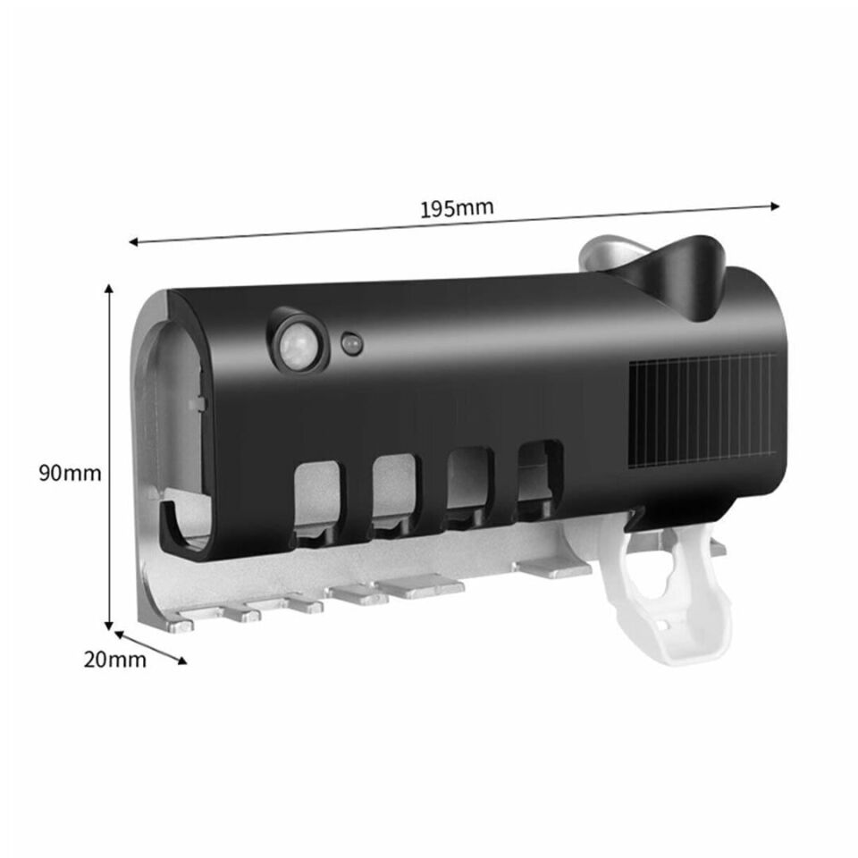 Sunup Otomatik Diş Macunu Sıkıcı UV Sterilizasyonlu Çoklu Fırça Tutucu