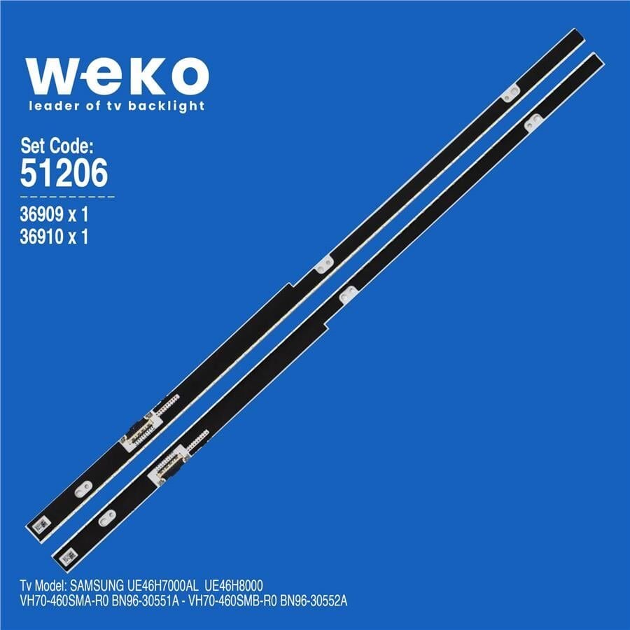 Wkset-6206 36909X1 36910X1 Vh70-460Sma/B 2 Adet Led Bar (70Led)