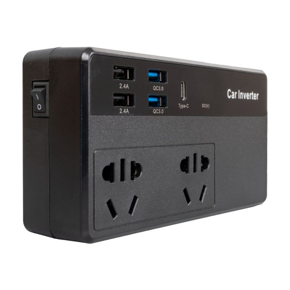 Powermaster CZ02/12V-24V 12-24 Volt 200 Watt 4 Usb + Type-C Girişli Araç Power İnverter