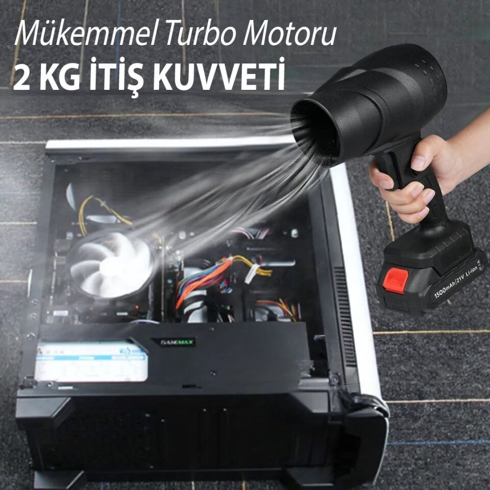 PowerMaster 48V 4000mAh Mini Jet Turbo Hava Üfleyici Fan