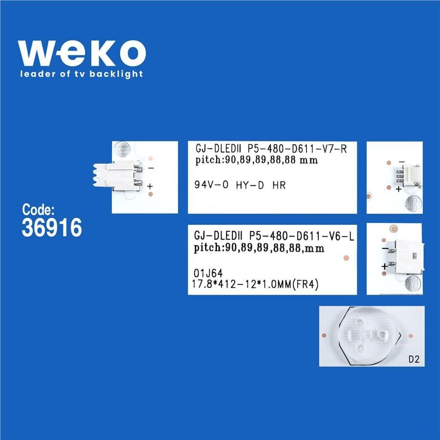 Wkset-6212 36916X6 Gj-2K15-D2P5-480-D611-V3 6 Adet Led Bar (Bölünmüş Model)
