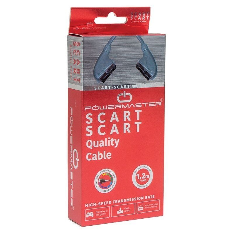 Powermaster 1.Kalite Gri 1.2 Metre 7 Mm Scart Scart Kablo