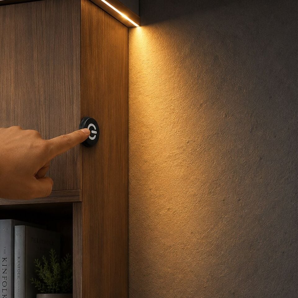 Powermaster PM-30775 5V DC 13Mm Gömme Dokunmatik LED Dimmer Kontrolcüsü Switch Buton