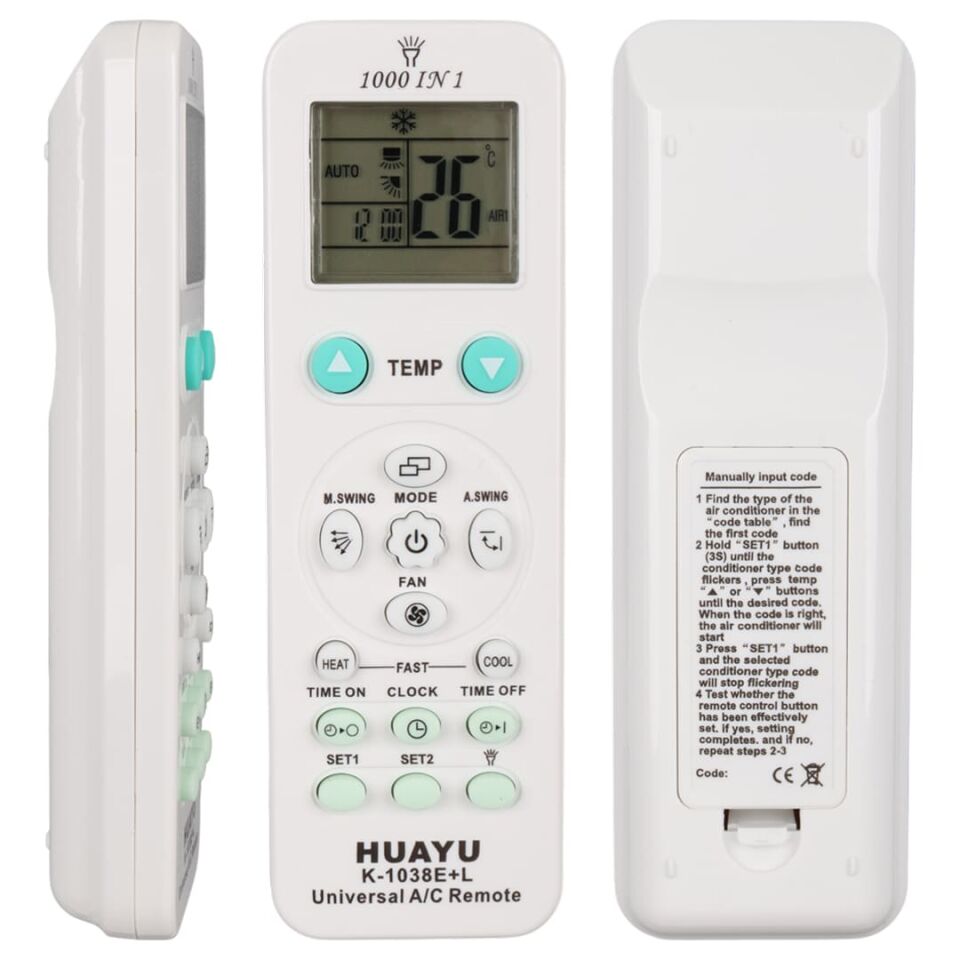 Huayu K-1038E+L 1000in1 Universal AC Akıllı Klima Kumandası