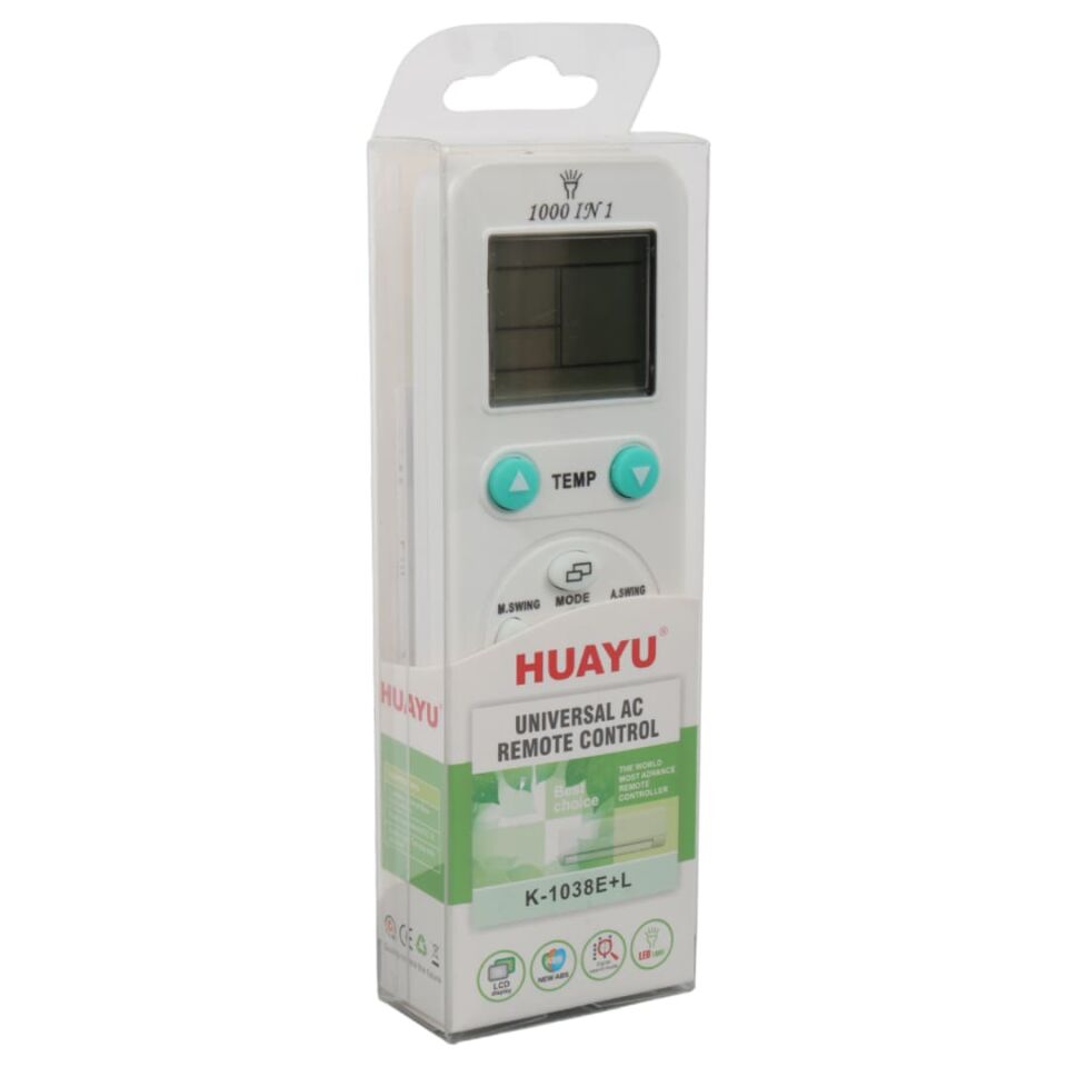 Huayu K-1038E+L 1000in1 Universal AC Akıllı Klima Kumandası