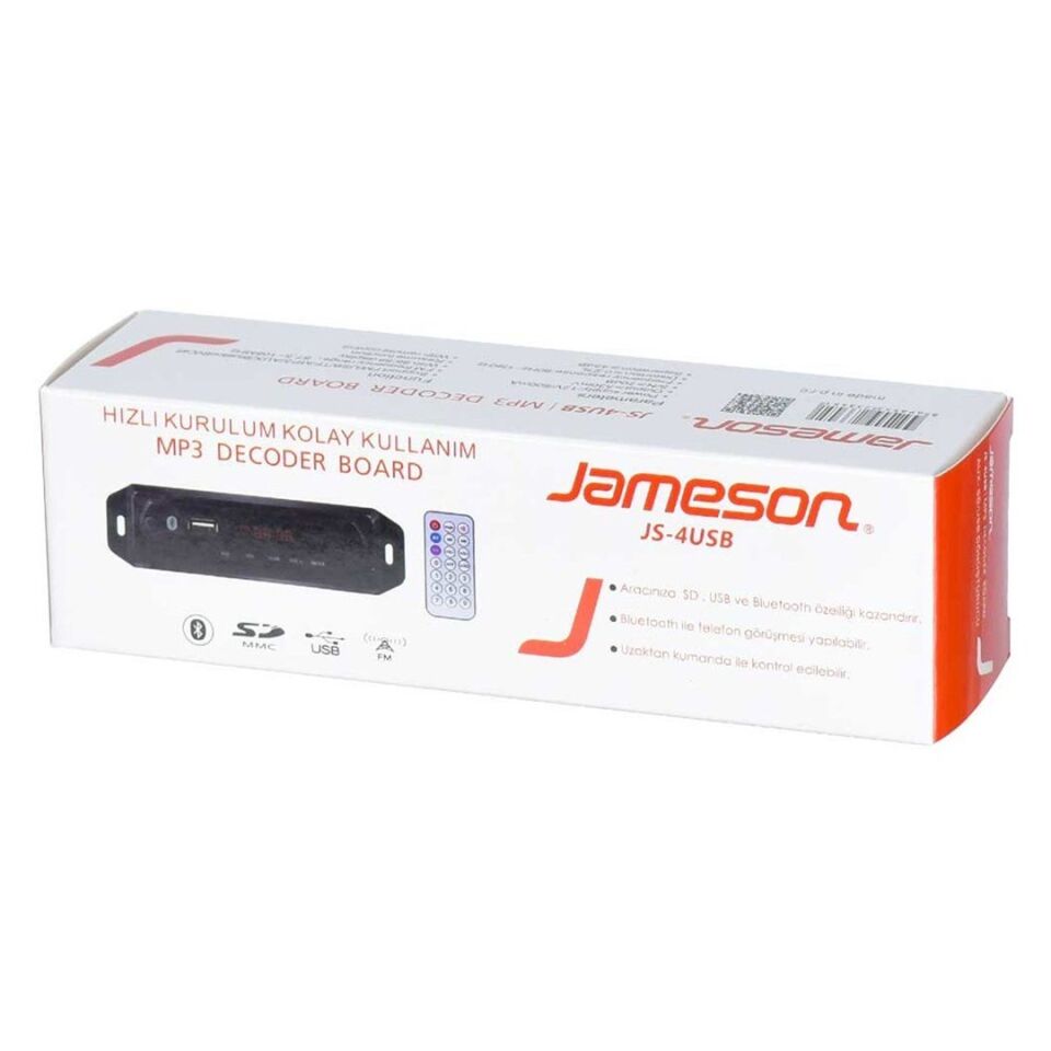Jameson JS-4USB Bluetooth-USB-AUX-SD Kart Oto Teyp Çevirici