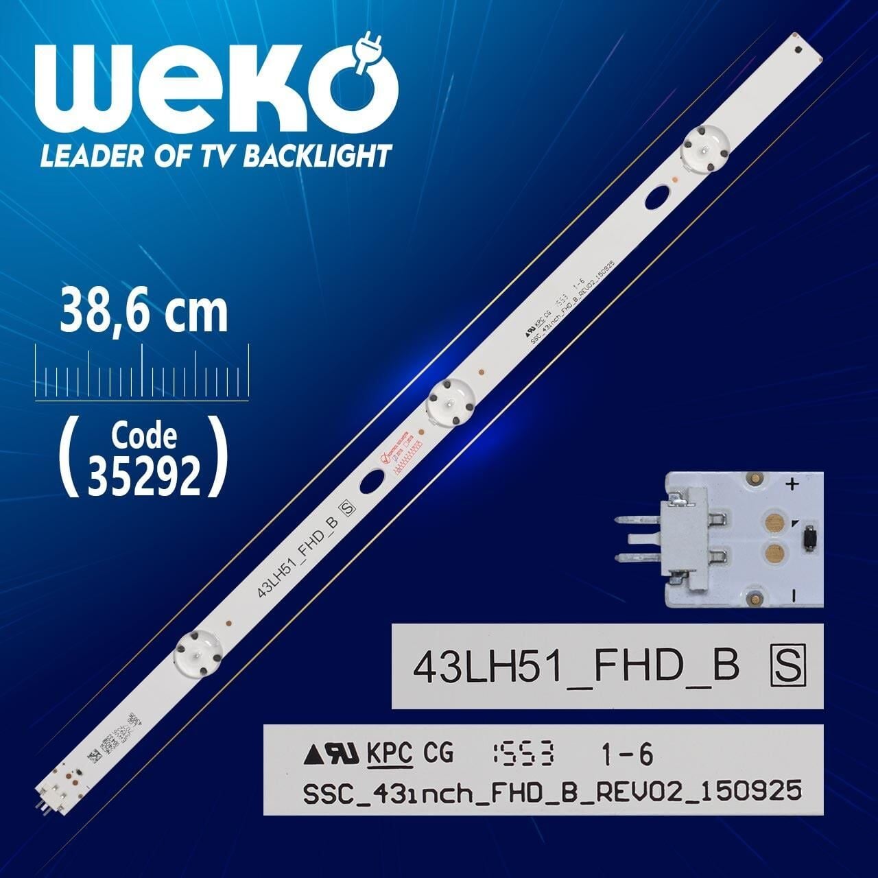 SSC_43INCH_FHD_B_REV02_150925 - 43LH51_FHD_B S - (38.6 Cm) 3 Ledli - (WK-410) Tv Led Bar