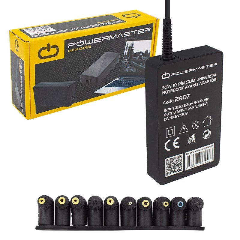 Powermaster PM-2607 Universal Ayarlı Notebook Adaptör