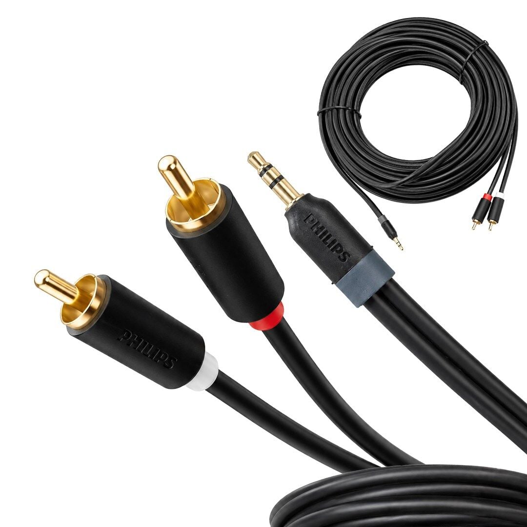 Philips SWR2110/93 30 Metre 3.5Mm Stereo 2 RCA AUX Ses Kablosu