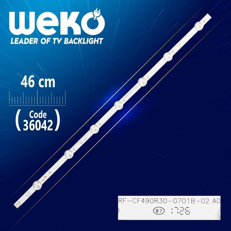 RF-CF490R30-0701B-02 A0 - 7 LEDLİ - 46 CM - Tv Led Bar